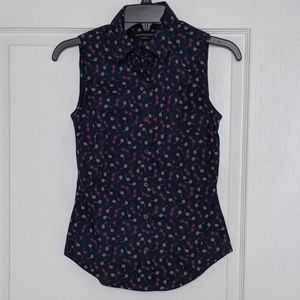 Sleeveless Button-Down